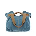 thumbnail image 1 of Bolso de lona para mujer, bolso a granel, mochila de ocio vintage, azul, 1 of 5