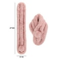thumbnail image 3 of Deago Winter Warm Scarf for Women Fluffy Faux Fur Collar Scarf Cute Soft Comfort Neck Warmer Loophole Scarf with Pom Poms - Pink, 3 of 8