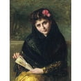 thumbnail image 3 of John Bagnold Burgess 12x14 Black Modern Framed Museum Art Print Titled - A Spanish Beauty (1875), 3 of 5