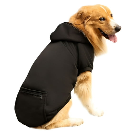 TELOLY Winter Dog Hoodie Sweaters with Pockets Warm Dog Clothes for Small Dogs Coat Clothing Puppy Cat Costume