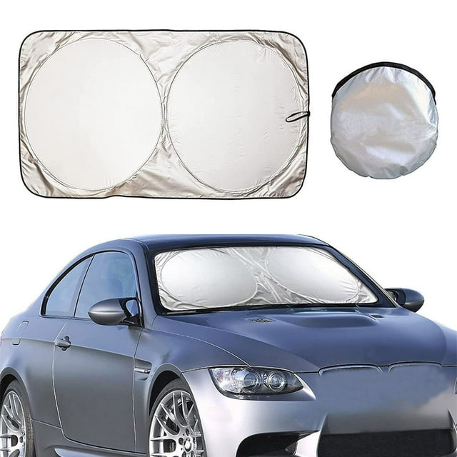 Fiudx Parasoles para Coche, Cortinas Opacas de Tela Revestida, Aro de Acero con Doble Memoria, Protección Interior Más Fresca, Diseño Fácil de Transportar, Bloqueo Total de Rayos, Imprescindible para