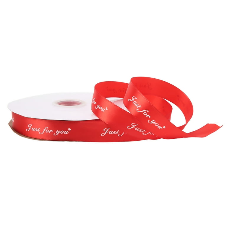 Fugacal 100 Yard Red Satin Ribbon 2.6cm Width Double Face Satin Ribbon  Glossy Polyester Red Ribbon Thin for Party Decoration,Red Ribbon Thin,Gift  Ribbon 