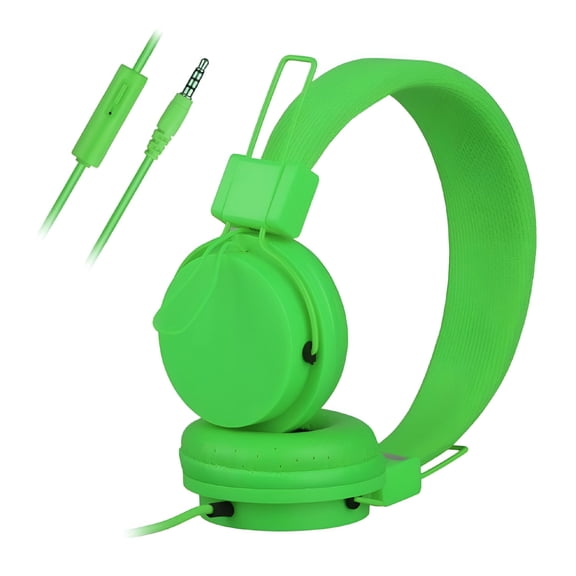 GJX Children's Noise-Canceling Over-Ear Headphones, Green