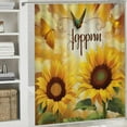 thumbnail image 6 of Fenyluxe Sunflower Bible Verse Pretty Shower Curtain Bathroom Decor 100% Polyester Washable Shower Curtain Set with Hooks 69x72, 6 of 7