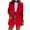 Red, variant on Work Blazers for Women Office Professional Solid Color Long Sleeve Blazer Lapel Blazer Fitted Lace-up Pocket Blazer