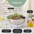 thumbnail image 3 of Useful Co. 5QT Salad Bowl Set on Ice - Large Salad Bowl with Lid & 2 Servers - Chilled Tray for Cold Food, Party Buffet - Serving Bowl with Ice Tray Base for Gatherings, 3 of 9