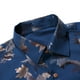 thumbnail image 4 of Camisa de manga corta con estampado de hoja de arce ajustada para hombre con botones informales Pompotops  oipoqjl47569, 4 of 8