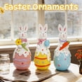 thumbnail image 3 of 3 Pcs Easter Bunny Figurines Resin,Spring Centerpieces for Tables Decor, Easter Decorations for The Home,Table,Office,Garden,Party,Gifts, 3 of 6