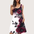 thumbnail image 2 of QQAMB Womens Dresses U-Neck Sleeveless Floral Printed Casual Loose Dreses Laides Sleepwear Nightshirt Multicolor 2XL, 2 of 8