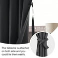 thumbnail image 6 of JIUZHEN Blackout Curtains for Bedroom - Thermal Insulated Room Darkening Rod Pocket Curtains for Living Room, Set of 2 Panels with Tiebacks, 42 x 63 Inch Length, Dark Grey, 6 of 9