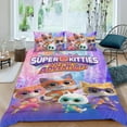 thumbnail image 2 of Superkitties Super Kitties-themed Bed Sheet Set Three Piece Set Comfortable And Skin Friendly Unique Design Home Decor Gifts For Family Friends fans36x75Inches（90cm*190cm）, 2 of 6