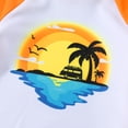 thumbnail image 5 of Younger Tree Toddler Baby Boys Swimsuits Trunk Rashguard Long Sleeve Top Shorts Two Pieces Bathing Suit Swimwear Outfit for 12-18 Months, 5 of 10