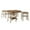 Light Ash/Beige/Natural Brown, variant on GDF Studio Ladieu Fabric Upholstered Wood 5 Piece Dining Set, Light Ash and Beige