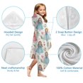 thumbnail image 7 of White Princess & Leaf Pattern Hooded Bath Towel，60"x35" for Ages 3 To 12 Kids, Quick Dry Lightweight Soft Microfiber Hood Beach Towel Cover Up for Kids, 7 of 7
