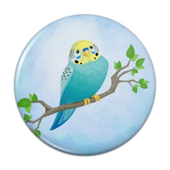Pretty Parakeet Budgie Pinback Button Pin
