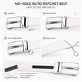 thumbnail image 5 of Men's Automatic Ratchet Belt, 1.38" Wide PU Leather Dress Belt, No-Hole Adjustable Business Belt for Jeans and Dress Pants, Black Brown White - TRISJEM, 5 of 8
