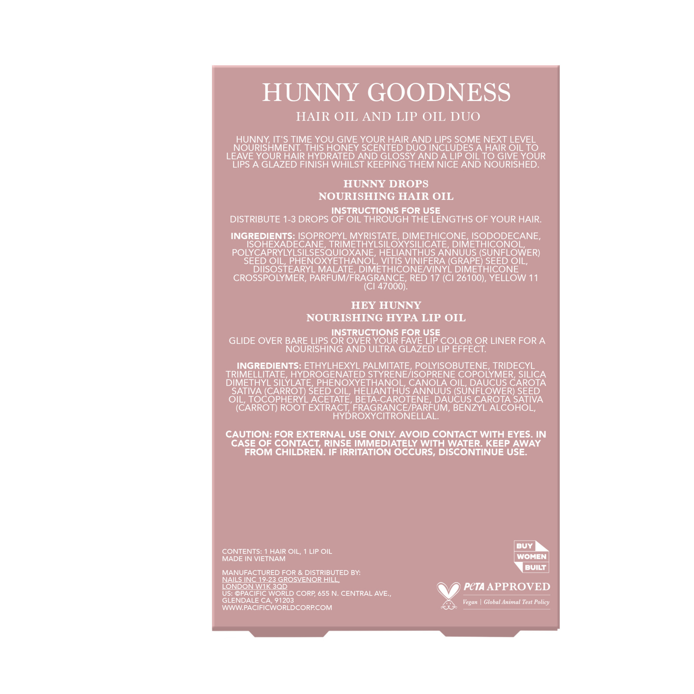 Holler Hunny Goodness Honey Scented Hair Oil And Lip Oil Duo, 2 Piece Set