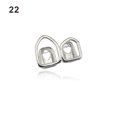 thumbnail image 1 of Hip Hop Single Tooth Grillz Cap Top Gold Silver Plated Punk Teeth Caps Halloween Cosplay Party Tooth Rapper Funny Jewelry Gift BLD, 1 of 6