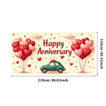 thumbnail image 1 of Happy Anniversary Backdrop Party Props Balloon Decorations Celebration Banner Photography Background Wedding Supplies, 1 of 4