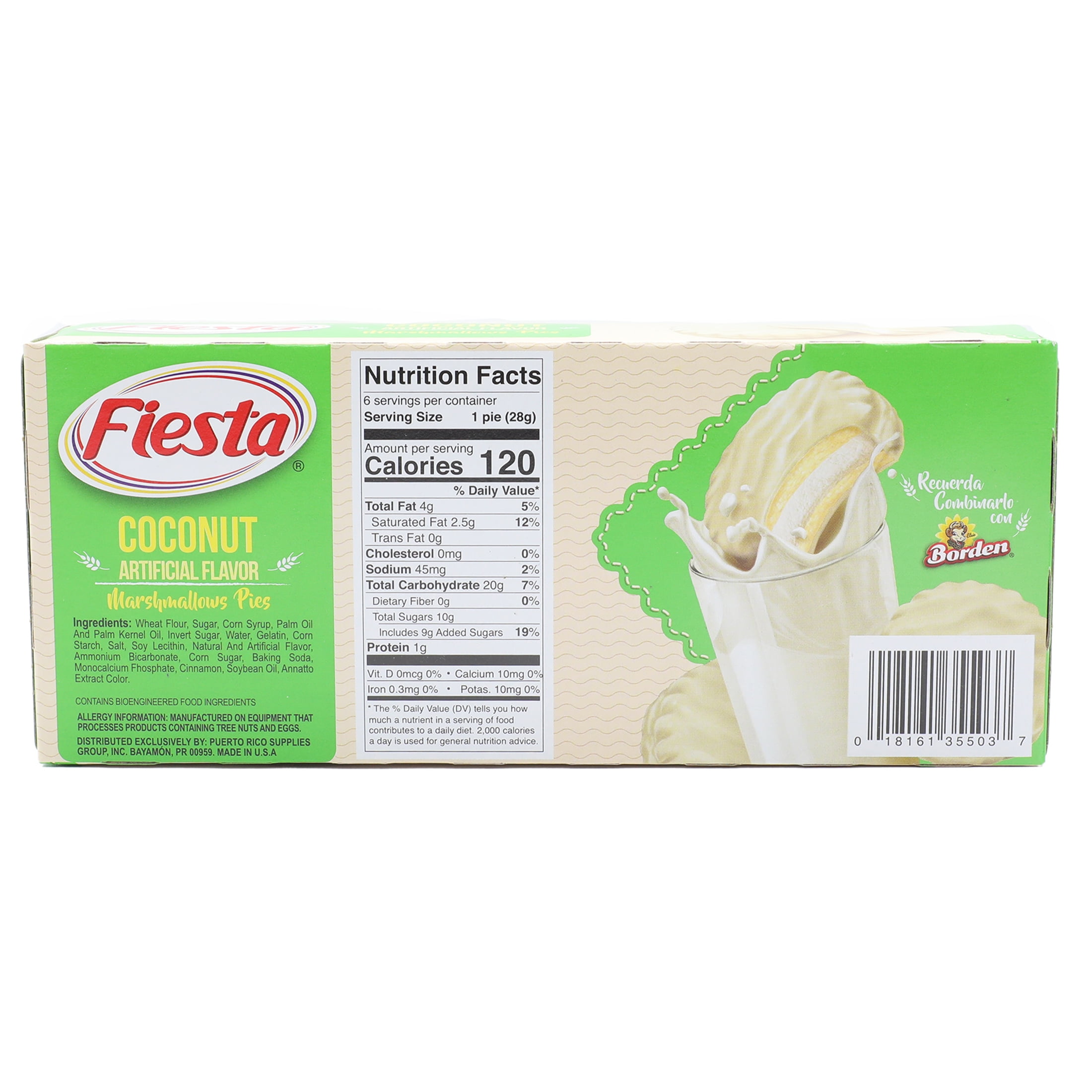 Fiesta Marshmallow Pie, Coconut 6 Count, 120 Calories 6 oz., Baked, Fluffy