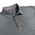 thumbnail image 4 of Mens Polo Shirts Slim Fit Long Sleeve Casual Business Comfortable Breathable Blend Top with Chest Pocket Mens T-Shirts, 4 of 8