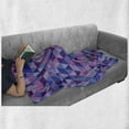 thumbnail image 6 of Geometric Soft Flannel Fleece Blanket, Graphic Adjacent Triangles in Blue and Purple Shades Low Poly Effect Fractal Look, Cozy Plush for Indoor and Outdoor Use, 70" x 90", Multicolor, by Ambesonne, 6 of 6