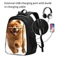 thumbnail image 2 of Disketp Happy Fluffy Running Dog Travel Laptop Backpack, Laptops Backpack with USB Charging Port, Water Resistant Computer Bag Gift for Men & Women, 2 of 7