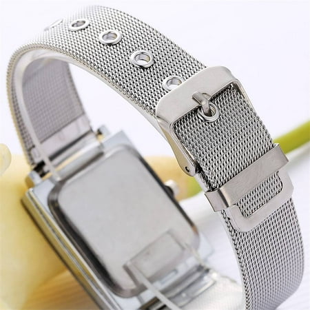 Electronicheart Square Shaped Men Women Girl Watch Bracelet Quartz Alloy Watches Wristwatch