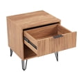 thumbnail image 3 of Pemberly Row Commode Standard à 3 Tiroirs 2 Pcs et Table de Nuit 1.0 en Brun Doré, 3 of 13