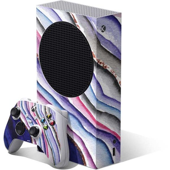 Skinit Geode Violet Watercolor Geode Xbox Series S Bundle Skin