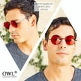 thumbnail image 6 of Round Sunglasses - Small (43mm) Gold Frame / Red Mirror Lens, 6 of 7