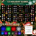thumbnail image 5 of Zmoon Christmas Light Projector, 2-in-1 Outdoor Holiday Light Projector with 12pcs Season Slides 4 Water Wave LED Snowflakes for Xmas Birthday Party Easter Garden Landscape Decorations, 5 of 14