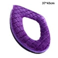 thumbnail image 2 of ENTASSER Toilet seat cover soft and thick warm washable warm toilet cover cushion fabric fluffy toilet coverPurple, 2 of 5
