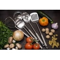 thumbnail image 2 of Ybm Home Kitchen Stainless Steel Cooking Utensil Set, 5 Essential Pieces, 2410-11-12-13-14, 2 of 7