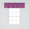 thumbnail image 2 of Ambesonne Gaming Window Valance, Game Items Illustration Art, 54" X 12", Purple Burnt Sienna, 2 of 3