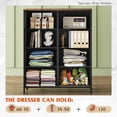 thumbnail image 6 of GALAXHERO 8 Drawer Fabric Dresser for Bedroom, Storage Bins Chest of Drawer for Closet, Living Room, Hallway, Floral Painted, 6 of 7
