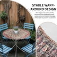 thumbnail image 2 of Vintage Boho Round Tablecloth for 45-54 Inch Tables,Fitted Table Cover with Elastic Edge,Modern Geometric Aesthetics Abstract Art Waterproof Outdoor Table Cloth Protector for Patio Garden Dinner, 2 of 9