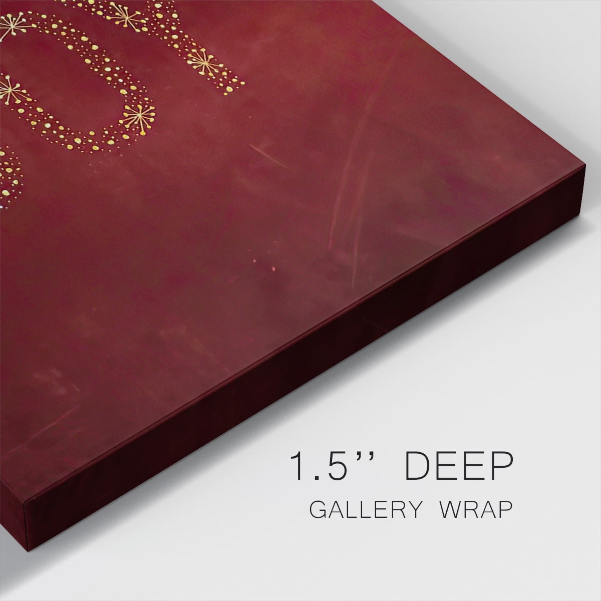 Joy Starburst - Red- Gallery Wrapped Canvas