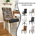 thumbnail image 5 of TSOVTHRID Deer Elk Camo Hunting Print Quilted Dining Chair Cushion Covers Stretchy Soft Seat Cushion Slipcovers Removable Armless Chair Covers with Detachable Strap, Set of 2, 5 of 7