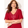 thumbnail image 4 of Catherines Women's Plus Size Embellished Dolman Tunic, 4 of 5
