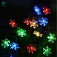 thumbnail image 4 of Deago Christmas Lights Snowflake String Lights 20 Ft 40 LED Fairy Lights Battery Operated Waterproof for Xmas Garden Patio Bedroom Party Decor Indoor Outdoor Celebration Lighting (Colorful), 4 of 8