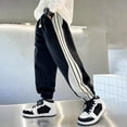 thumbnail image 2 of Sweatpant Jogging Trousers Boys Active Joggers Jogger Pants Combat Pants Loose Trousers Fashion Y2k Pants Trending Pants #Z09Black(6-7 Years), 2 of 7