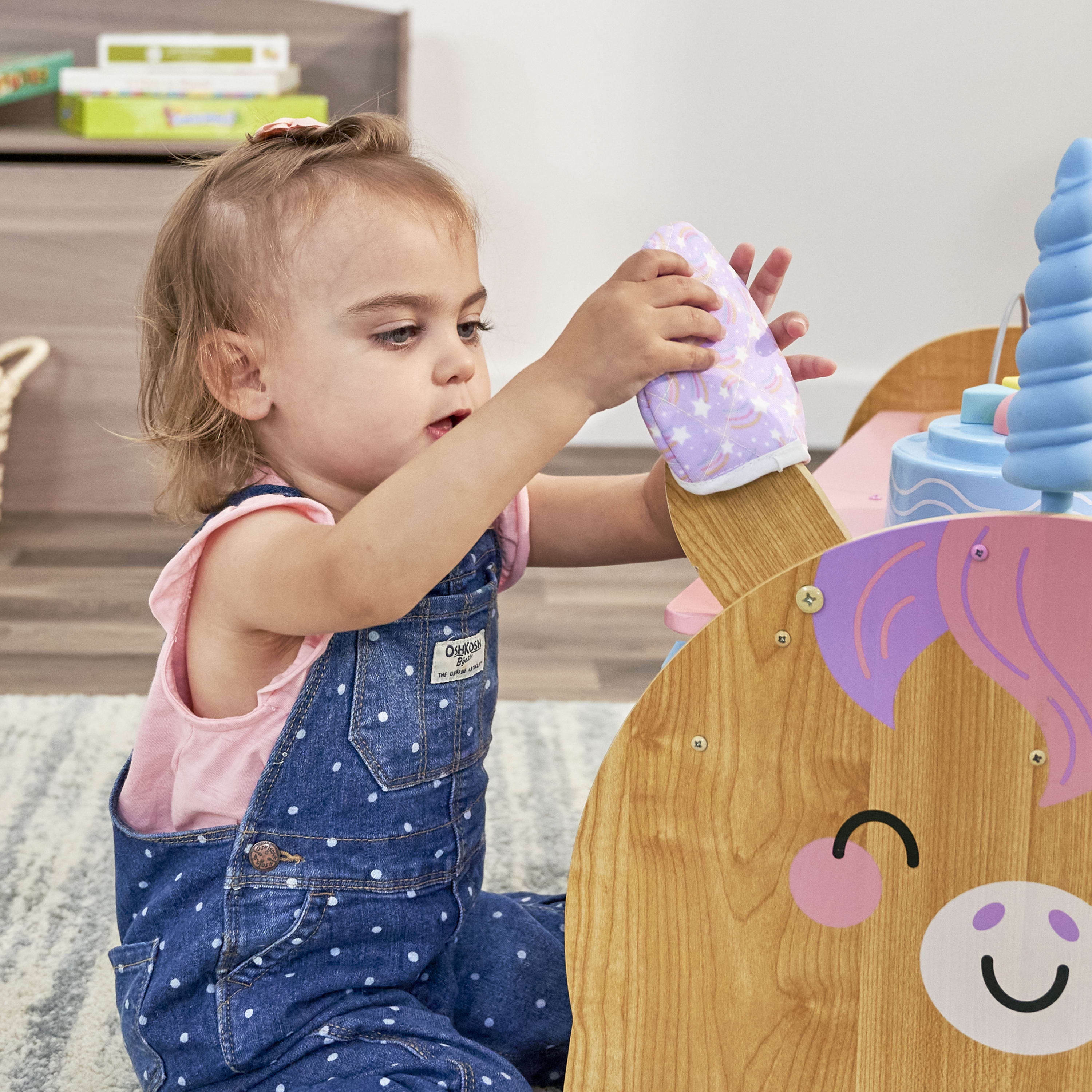 KidKraft Foody Friends: Baking Fun Unicorn Wooden Toddler Activity Set