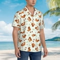 thumbnail image 6 of Uemuo Squirrel Playing Printed Regular Fit Short Sleeve Casual Hawaiian Shirt for Men,Aloha shirt,Tropical shirt,Floral print shirt,Vacation Beach shirt-X-Large, 6 of 9