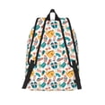 thumbnail image 2 of Lsque Travel Elements Pattern Canvas Daypack, Durable Backpack, High-quality Versatile Backpack,Vintage Compact Backpack-Medium, 2 of 6