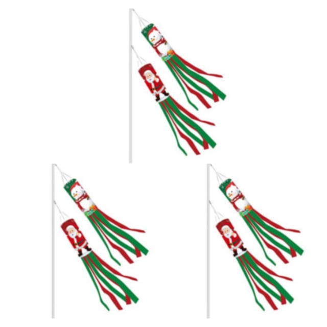 maskred 2pieces Christmas Windsock Flag Lightweight And Easy To Fly Easy To Clean And Store Wide Application 3Set