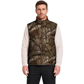 Realtree Men's Reversible Camo and Blaze Full-Zip Hunting Vest