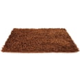 thumbnail image 3 of DaDa Bedding Coffee Brown Shaggy Soft Chenille Noodle Carpet Rug Bath Mat, 3 of 11