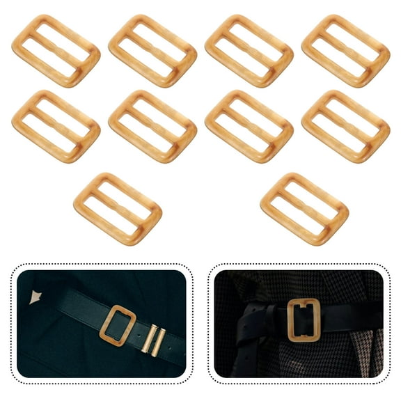 Raindrops 10Pcs Simple Khaki Rectangle Waist Belt Buckle for T-Shirt and Clothing Use