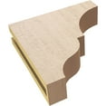 thumbnail image 6 of 3"W x 12"D x 12"H Thin Asheboro Rough Cedar Woodgrain TimberThane Corbel, Primed Tan, 6 of 6